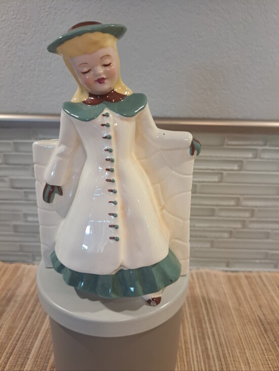 Other - Vtg 1940's Florence Ceramics Pasadena California Lady Figurine Planter Vase